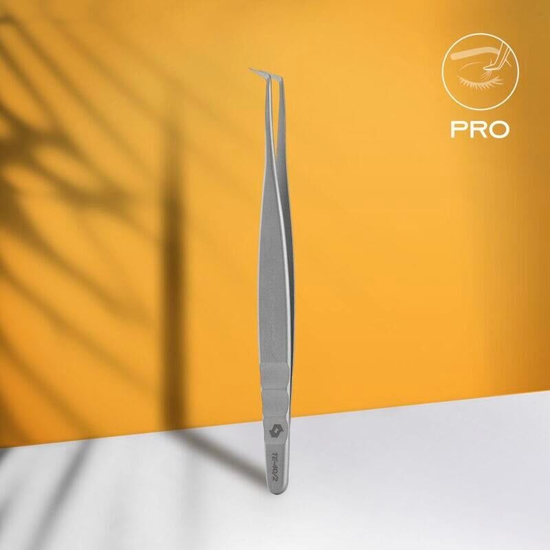 STALEKS EXPERT 40 TYPE 2 Profesyonel Kirpik Cımbızı (L Şeklinde, 70')