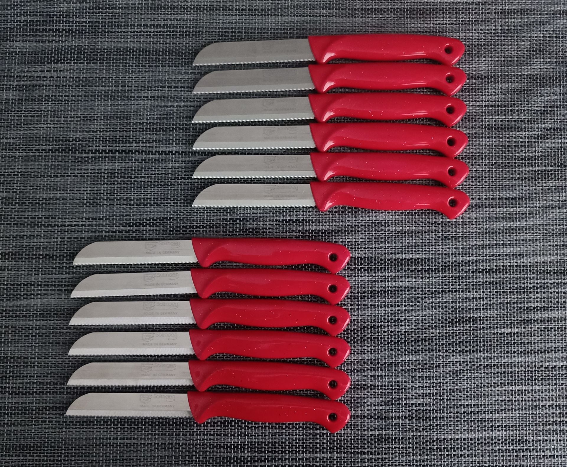 Solingen Meyve Bıçağı 12'Li Simli Kırmızı