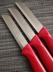 Solingen Meyve Bıçağı 12'Li Simli Kırmızı