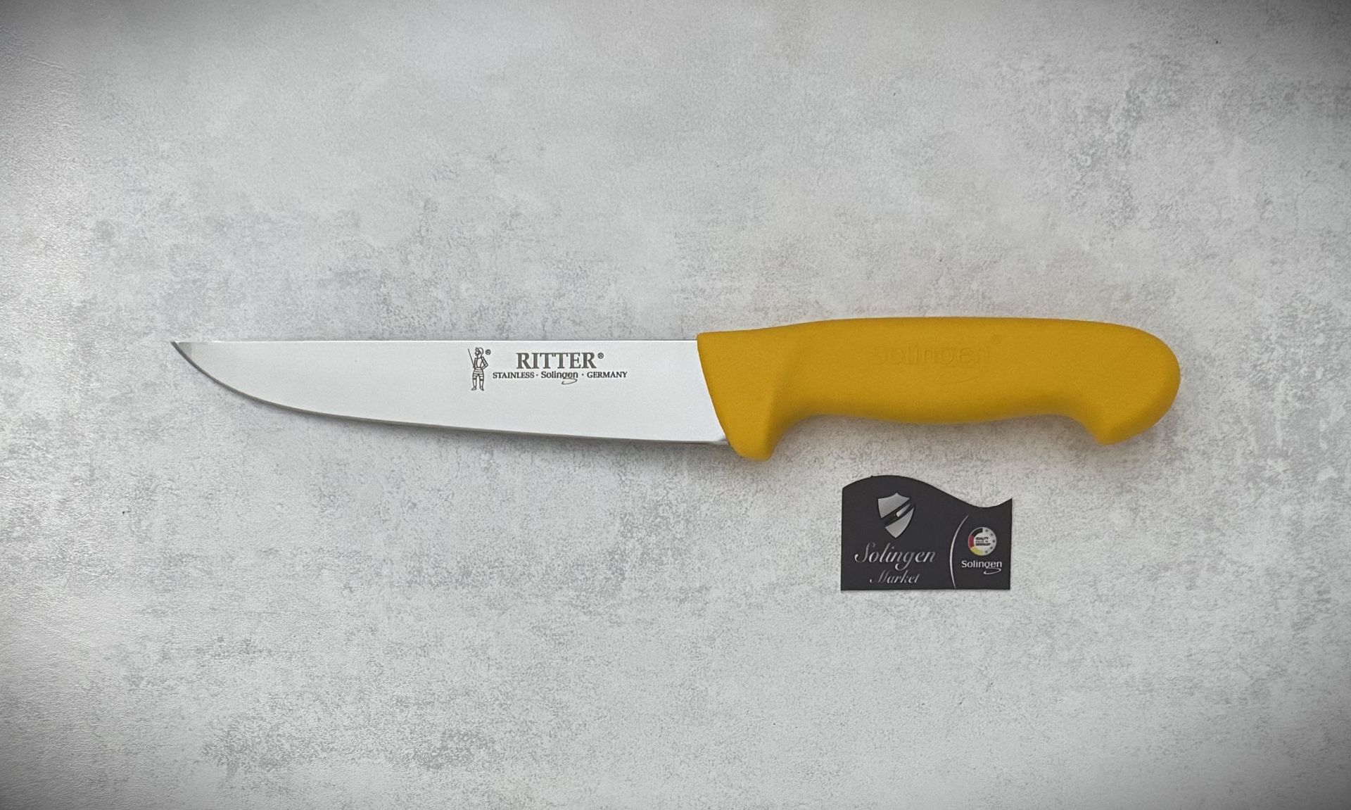 Solingen Rıtter Et Doğrama Kasap Ve Mutfak Bıçağı Yeni Model 18 Cm Sarı