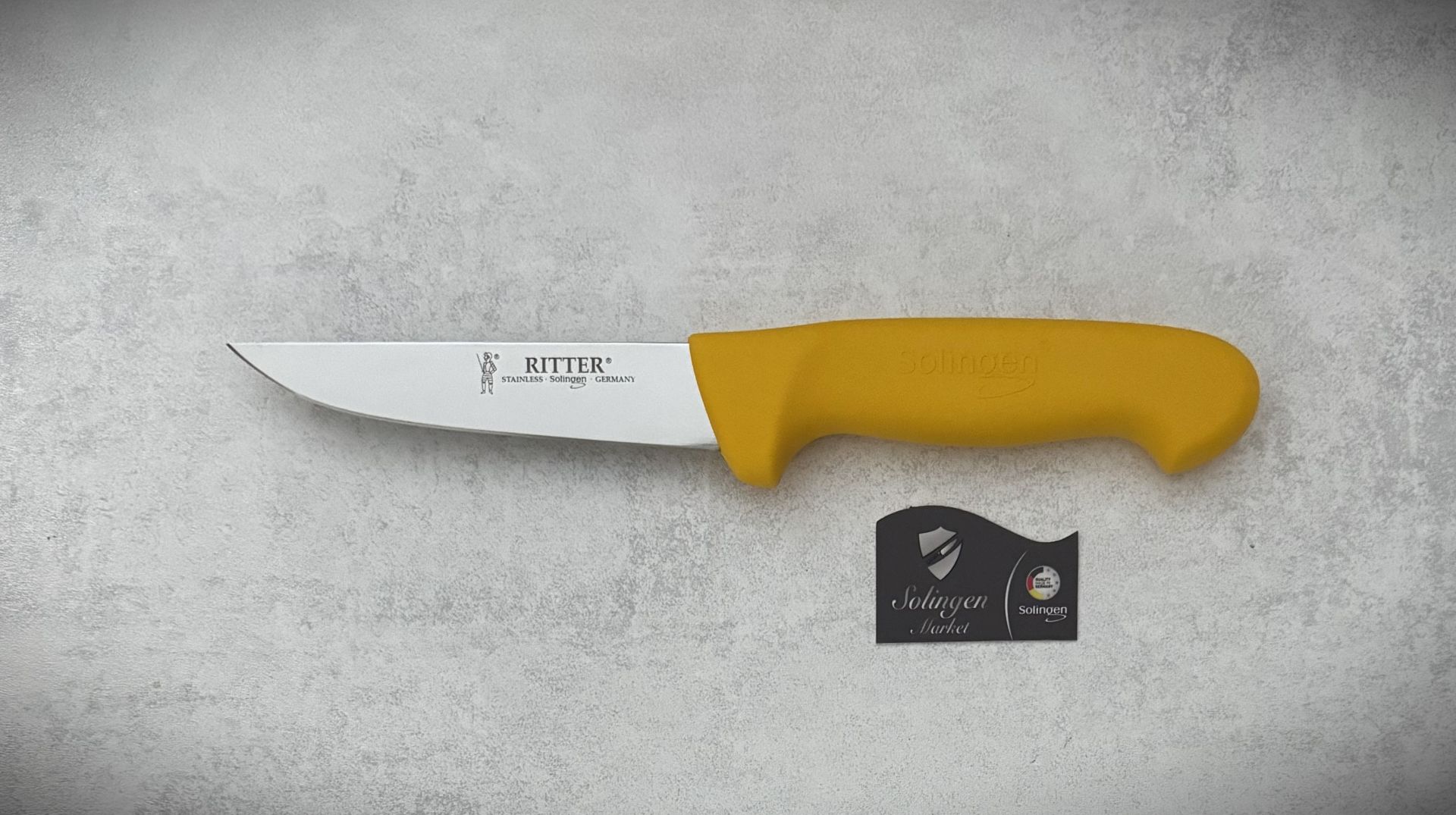 Solingen Rıtter Et Doğrama Kasap Ve Mutfak Bıçağı Yeni Model 13 Cm Sarı