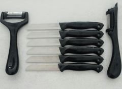 Solingen 6'Lı Meyve-Sebze-Doğrama Bıçağı Ve 2'Li Soyacak 8'Li Set Siyah