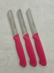 Solingen Micro Tırtıklı Sebze Doğrama Bıçağı Karışık 3'lü Pembe
