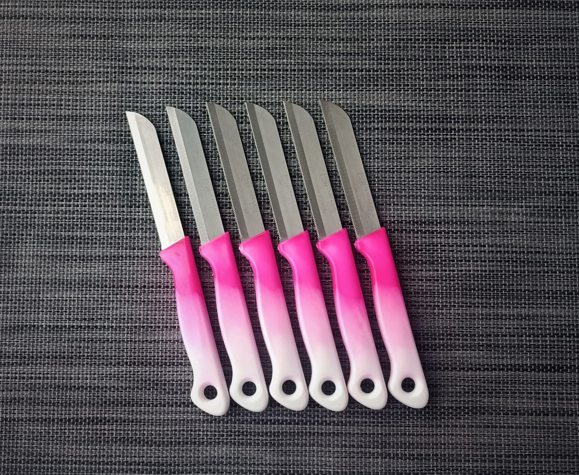 Solingen Meyve Sebze Bıçağı 6'Lı Pembe-Beyaz