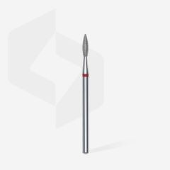 STALEKS Elmas Sivri Alev Freze, Kırmızı, Çap 2,1 mm, Çalışma Kısmı 8 mm
