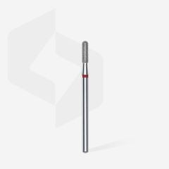 STALEKS Elmas Yuvarlanmış Silindir Freze, Kırmızı, Çap 2,3 mm, Çalışma Kısmı 8 mm
