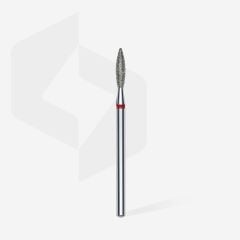 STALEKS Elmas Alev Freze, Kırmızı, Çap 2,3 mm, Çalışma Kısmı 10 mm