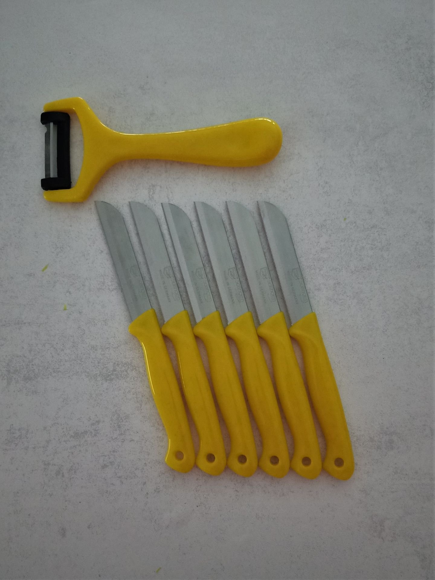 Solingen Meyve Sebze Bıçağı Limon Sarısı 6Lı Ve Soyacak 7'Li