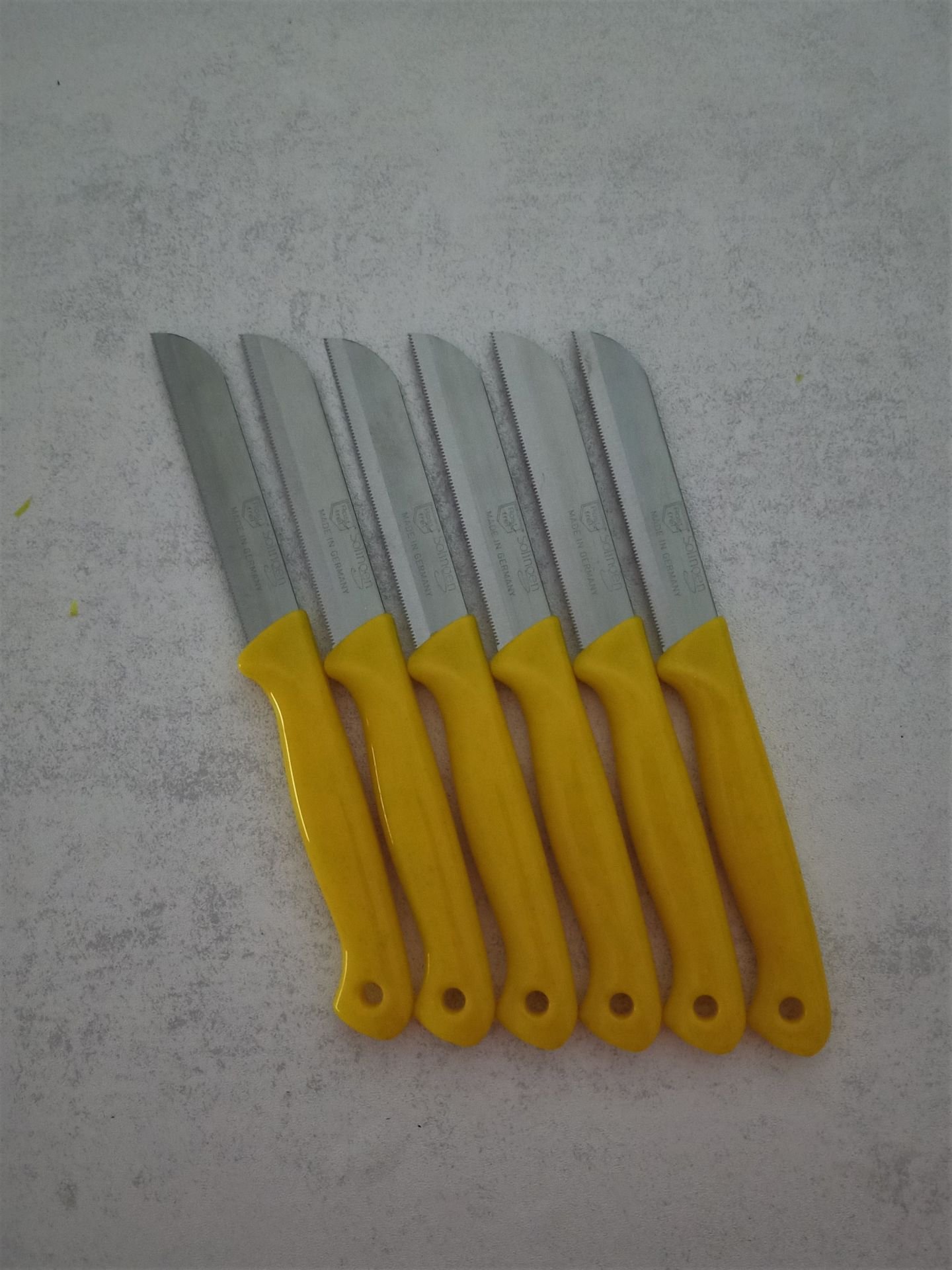 Solingen Meyve Sebze Bıçağı Limon Sarısı 6'Lı