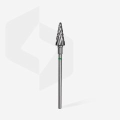 STALEKS Sert Alaşım Koni Freze, Yeşil, Çap 6 mm / Çalışma Kısmı 14 mm