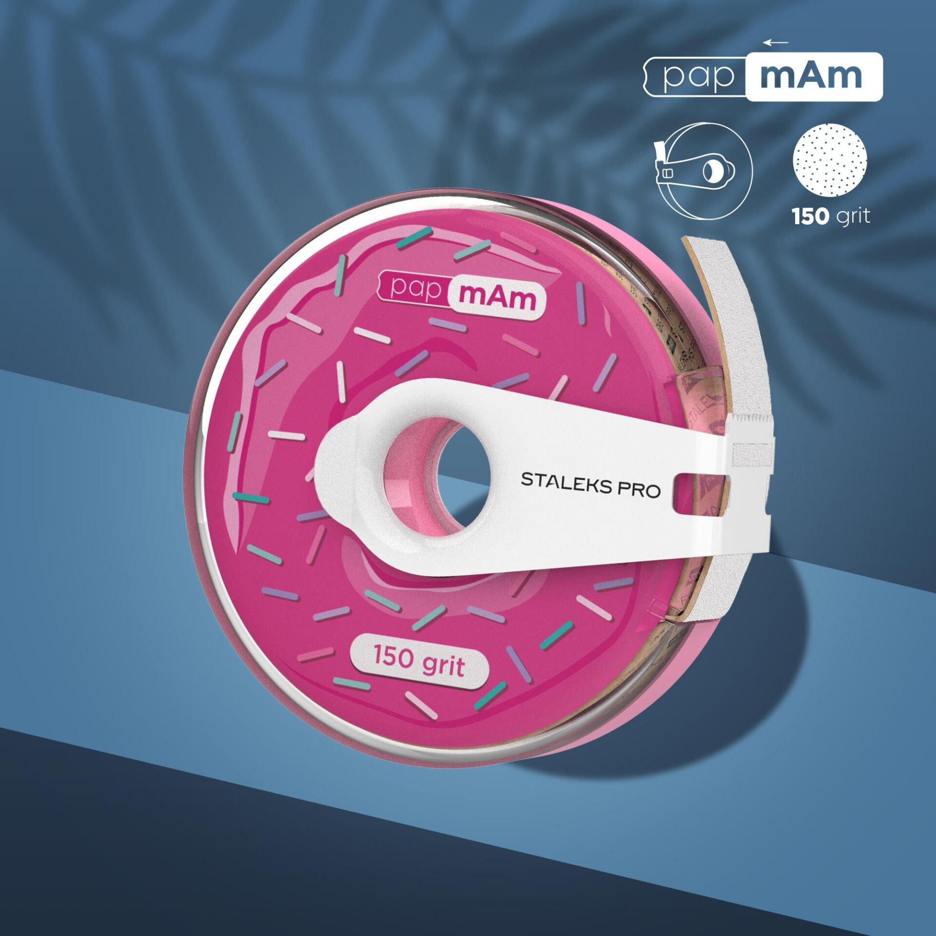 EXPERT Yedek PapmAm Beyaz Bant Törpü, STALEKS PRO Plastik Bobinde, 150 Grit