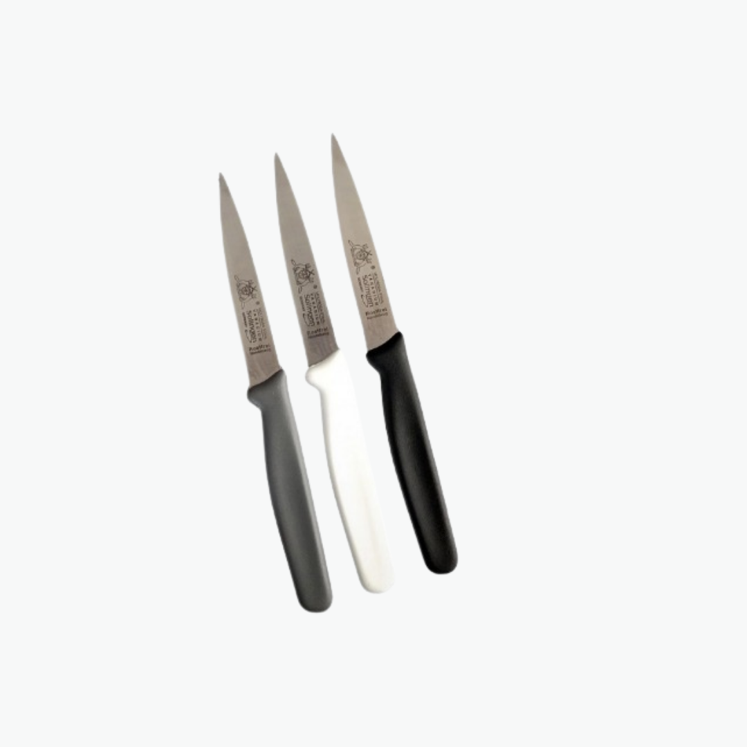 Solingen Max Melchıor Düz Sivri Uçlu Sebze Ve Doğrama Bıçağı Siyah-Beyaz-Gri 3Lü