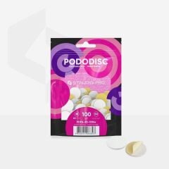 STALEKS PODODISC STALEKS PRO M Pedikür Disk İçin Yumuşak Tabanlı Yedek Beyaz Törpüler, 100 Grit (50 Adet)
