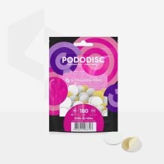 STALEKS PODODISC STALEKS PRO M Pedikür Disk İçin Yumuşak Tabanlı Yedek Beyaz Törpüler, 180 Grit (50 Adet)