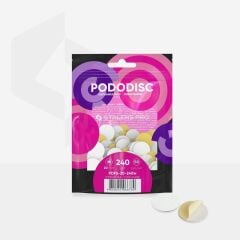 STALEKS PODODISC STALEKS PRO M Pedikür Disk İçin Yumuşak Tabanlı Yedek Beyaz Törpüler, 240 Grit (50 Adet)