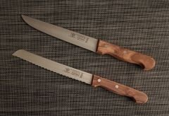 Solingen Zeytin Saplı Profesyonel Şef Ve Ekmek Bıçağı 2'Li 20/20 Cm