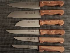 Solingen Zeytin Saplı Profesyonel Büyük Santoku Bıçağı 20 Cm