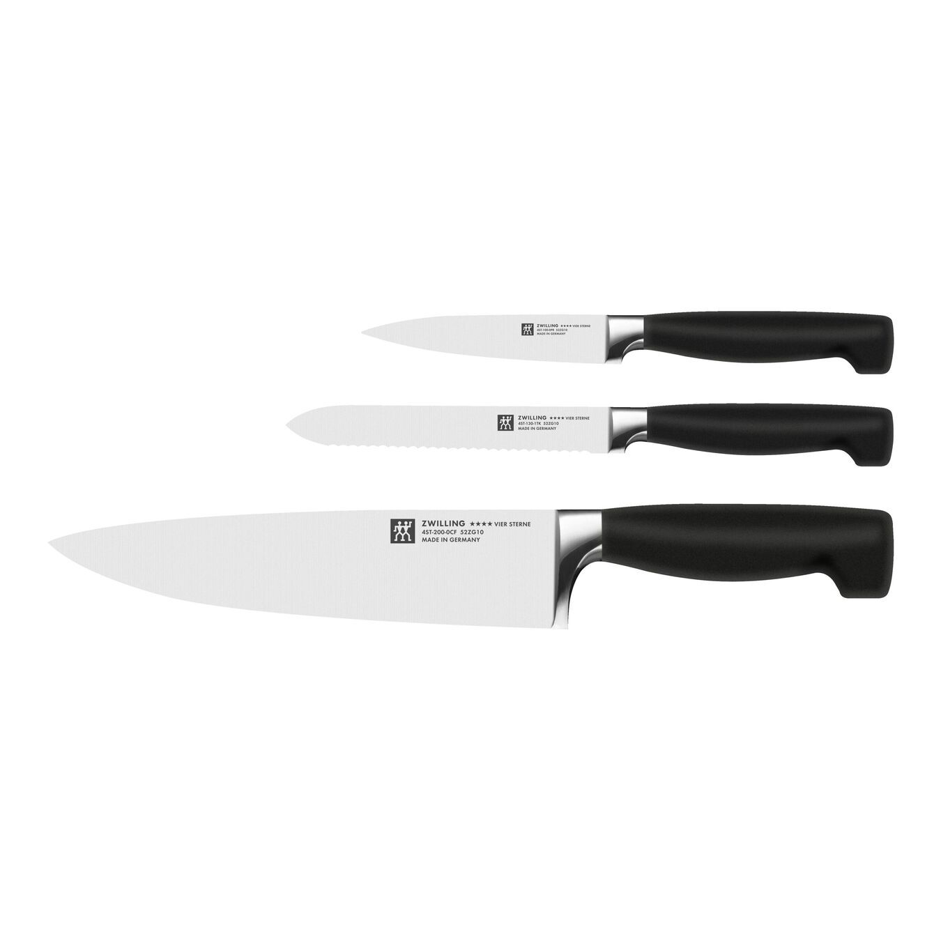 ZWILLING **** FOUR STAR Bıçak Seti | Özel Formül Çelik | 3-parça