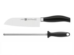 ZWİLLİNG Fıve Star Dövme Çelik Santoku ve Masat Bileyici Set