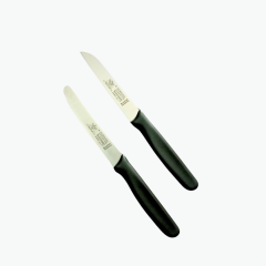 Solingen Tırtıklı Ve Düz Doğrama Bıçağı 2'Li Siyah