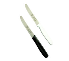 Solingen Tırtıklı Ve Düz Doğrama Bıçağı 2'Li Siyah-Beyaz