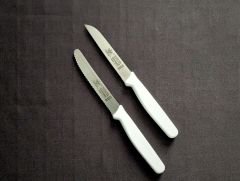 Solingen Tırtıklı Ve Düz Doğrama Bıçağı 2'Li Beyaz