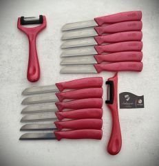 Solingen Işıltılı Meyve Ve Sebze Bıçağı Ve Soyacak 14'Lü Pembe