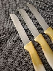 Solingen Meyve Sebze Bıçağı Ebruli Gold-Beyaz