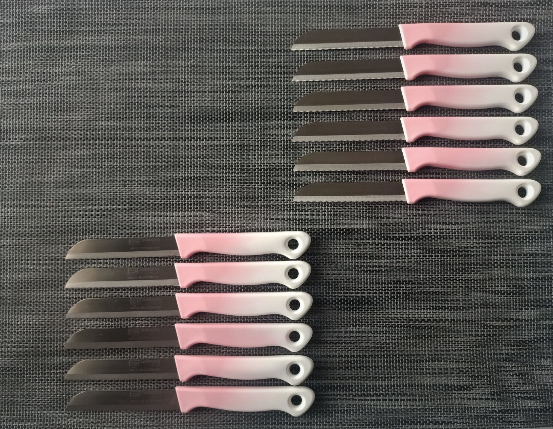 Solingen Meyve Sebze Bıçağı Ebruli Pembe-Beyaz
