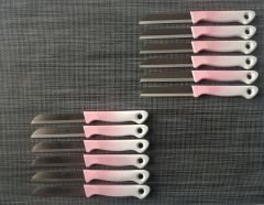 Solingen Meyve Sebze Bıçağı Ebruli Pembe-Beyaz